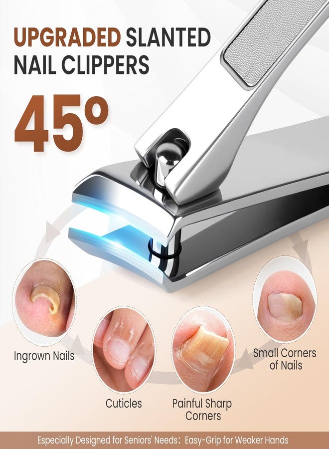 LIONVISON Ingrown Toenail Removal Kit: 8 Pcs Professional Toenail Clippers for Thick Toenails - Heavy Duty Nail Clippers Tools for Seniors Home Foot Care - Image 3